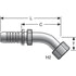 G20145-1212 by GATES - Female MegaSeal Swivel - 45 Bent Tube (GlobalSpiral)