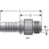 Gates G20165-2020X Hydraulic Coupling / Adapter Male JIC 37 Flare (GlobalSpiral)
