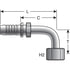 Gates G20182-0608 Hydraulic Coupling / Adapter Female JIC 37 Flare Swivel - 90 Bent Tube (GlobalSpiral)