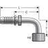 G20239-0808 by GATES - Female Flat-Face O-Ring Swivel - 90 Bent Tube (GlobalSpiral)