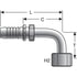 G20239-1616T by GATES - Female Flat-Face O-Ring Swvl-90 Bent Tube-TuffCoat Xtreme Plating (GlobalSpiral)