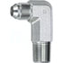 Gates G605000404 Hydraulic Coupling / Adapter Male JIC 37 Flare to Male Pipe NPTF - 90 - Long (SAE to SAE)