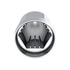 10049 by UNITED PACIFIC - Wheel Lug Nut Cover Set - 33mm x 2 3/4", Chrome, Plastic, Bullet, with Flange, Push-On Style