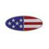 10945 by UNITED PACIFIC - Emblem - Chrome, Oval, USA Flag