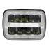 34122 by UNITED PACIFIC - Headlight - 9 High Power, RH/LH, 5 x 7" Rectangle, Black Housing, High/Low Beam, with 6 Bright White LED Position Light Bar