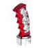 70845 by UNITED PACIFIC - Gearshift Knob - Red and Chrome, Skulls Pistol Grip, 13/15/18 Speed Shifter