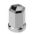 10559B by UNITED PACIFIC - Wheel Lug Nut Cover - 33mm X 3" Tall, Chrome, Plastic, Hexagon Style, Thread-On