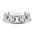 10135 by UNITED PACIFIC - Axle Cover - Dome, Front, Chrome, ABS Plastic, with 33mm Standard Style Push-On Nut Covers