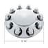 10135 by UNITED PACIFIC - Axle Cover - Dome, Front, Chrome, ABS Plastic, with 33mm Standard Style Push-On Nut Covers