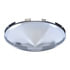 10168 by UNITED PACIFIC - Axle Hub Cap - Front, 6 Uneven Notched, Chrome, Pointed, 7/16" Lip