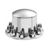 10316 by UNITED PACIFIC - Axle Hub Cover - Rear, Chrome, ABS Plastic, Dome, 10 Lug Nuts, with 33mm Nut Size