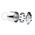 10338 by UNITED PACIFIC - Axle Hub Cover - Single Hub Design, Chrome, 10 Lug Nuts, 33mm Nut Size, for Rear Wheel