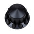 10337 by UNITED PACIFIC - Axle Hub Cover - Rear, Matte Black, Pointed, with 33mm Spike Thread-On Nut Cover