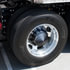 10337 by UNITED PACIFIC - Axle Hub Cover - Rear, Matte Black, Pointed, with 33mm Spike Thread-On Nut Cover