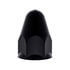 10361B by UNITED PACIFIC - Wheel Lug Nut Cover - 1-1/2" X 2-3/4" Bullet Design, Matte Black, Painted, Plastic, Push-On