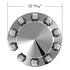 10362 by UNITED PACIFIC - Axle Hub Cover - Rear, Chrome, ABS Plastic, Pointed, 10 Lug Nuts, with 33mm Nut Size