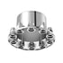 10362 by UNITED PACIFIC - Axle Hub Cover - Rear, Chrome, ABS Plastic, Pointed, 10 Lug Nuts, with 33mm Nut Size