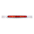 10392 by UNITED PACIFIC - Mud Flap Hanger - Mud Flap Plate, Top, Chrome, with 11 LED 17" Light Bar & Bezel, Red LED/Red Lens