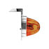 20400 by UNITED PACIFIC - Glass LED Double Function Watermelon Light, with Stainless Steel Bracket, Amber