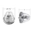 20410 by UNITED PACIFIC - Marker Light - Clear, LED, Dual Function, Flush Mount Watermelon Style