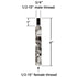 21938 by UNITED PACIFIC - Manual Transmission Shift Shaft Extension - 6", Skull Pattern