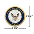 22976 by UNITED PACIFIC - Emblem - 1 3/4" U.S. Military Adhesive Metal Medallion, Navy