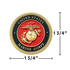 22977 by UNITED PACIFIC - Emblem - 1 3/4" U.S. Military Adhesive Metal Medallion, Marine Corps