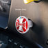 23222-2R by UNITED PACIFIC - Air Brake Control Valve Knob Sticker - "Tractor" Maltese Cross, Red