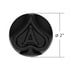 23703 by UNITED PACIFIC - Air Brake Valve Control Knob - Matte Black, Ace of Spades Design, Heavy Duty Zinc Die Cast