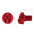 23924 by UNITED PACIFIC - Air Brake Valve Control Knob - Zinc Alloy, Skull Design, Screw-On, Candy Red