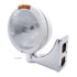 30408 by UNITED PACIFIC - Headlight - RH/LH, 7", Round, Chrome Housing, H6024 Bulb, with Incandescent Amber Turn Signal Light