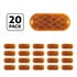 30711P20 by UNITED PACIFIC - Reflector - 20 Pieces, 4" x 2", Oval, Amber, Acrylic Lens, Quick Mount