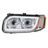 31144 by UNITED PACIFIC - Headlight Assembly - LH, LED, Black Housing, High/Low Beam, with LED Signal Light, Position Light and Side Marker