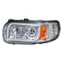 31144 by UNITED PACIFIC - Headlight Assembly - LH, LED, Black Housing, High/Low Beam, with LED Signal Light, Position Light and Side Marker