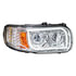 31145 by UNITED PACIFIC - Headlight Assembly - RH, LED, Black Housing, High/Low Beam, with LED Signal Light, Position Light and Side Marker