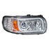 31145 by UNITED PACIFIC - Headlight Assembly - RH, LED, Black Housing, High/Low Beam, with LED Signal Light, Position Light and Side Marker