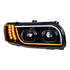 31147 by UNITED PACIFIC - Headlight Assembly - RH, LED, Chrome Housing, High/Low Beam, with LED Signal Light, Position Light and Side Marker