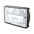 31153 by UNITED PACIFIC - Headlight - RH/LH, 4 x 6", Rectangle, Chrome Housing, High Beam, with White 9 LED Position Light