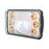 31238 by UNITED PACIFIC - Headlight - RH/LH, 4 x 6 in. Rectangle, High Beam, Bulb, with Dual Function 6 Amber LED Position Light