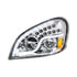 35790 by UNITED PACIFIC - Headlight Assembly - High Power, LED, LH, Chrome Housing, High/Low Beam, with LED Turn Signal, Position Light Bar and Daytime Running Light