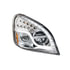 35791 by UNITED PACIFIC - Headlight Assembly - High Power, LED, RH, Chrome Housing, High/Low Beam, with LED Turn Signal, Position Light Bar and Daytime Running Light