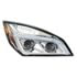 35820 by UNITED PACIFIC - Projection Headlight Assembly - RH, LED, Chrome Housing, High/Low Beam, with LED Signal Light and White LED Position Light