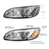 35883 by UNITED PACIFIC - Headlight - L/H, LED, Chrome Inner Housing, with Turn Signal Light