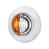 35932 by UNITED PACIFIC - Clearance Light - (2) Amber and White LED, Clear Lens, 3/4" Round, Mini, Double Fury