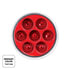 35943 by UNITED PACIFIC - 7-LED 2" Round Double Fury Clearance/Marker Light, Red and Green LED, Clear Lens