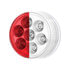 35945 by UNITED PACIFIC - 7-LED 2" Round Double Fury Clearance/Marker Light, Red and White LED, Clear Lens