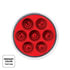 35945 by UNITED PACIFIC - 7-LED 2" Round Double Fury Clearance/Marker Light, Red and White LED, Clear Lens