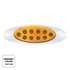 35958 by UNITED PACIFIC - Clearance Light - (10) Red and Amber LED, Clear Lens, Oval, Double Fury Light