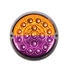 35976 by UNITED PACIFIC - Marker Light - (17) Amber and Purple LED, Clear Lens, Double Fury, Watermelon Style