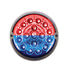 35979 by UNITED PACIFIC - Marker Light - (17) Red and Blue LED, Clear Lens, Double Fury, Watermelon Style